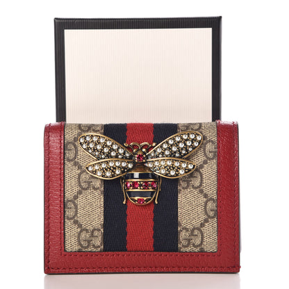 Gucci GG Supreme Monogram Queen Margaret Card Case Red 8 of 8