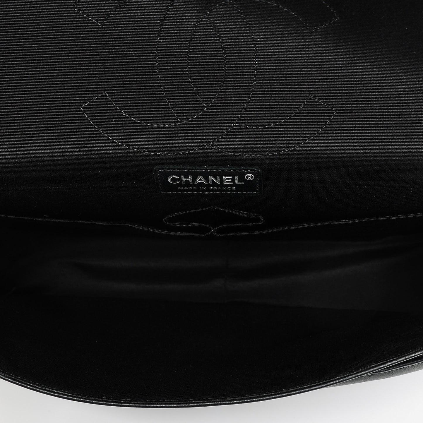 Patent Calfskin Jumbo Classic Pure Double Flap Black