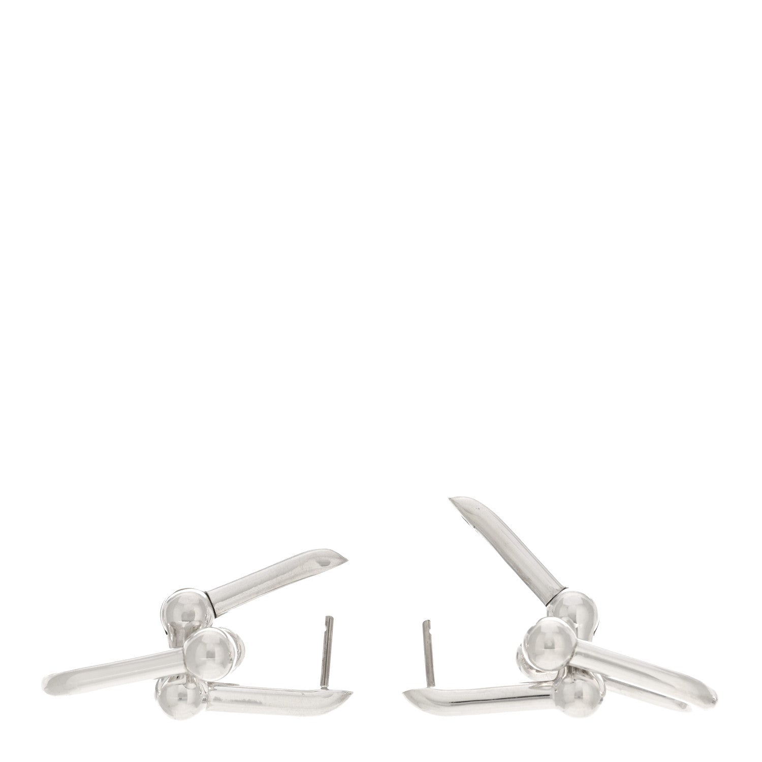 Tiffany Sterling Silver Large HardWear Link Earrings 3 of 5