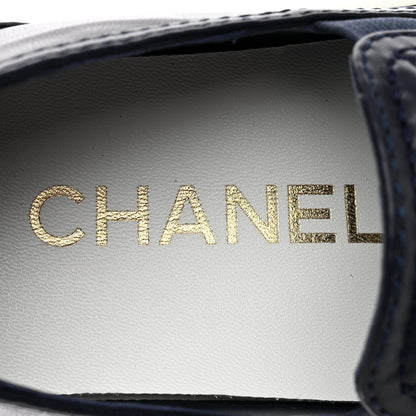 Chanel Lambskin Quilted Womens CC Stroll Sneakers 36 Dark Blue Black 8 of 13