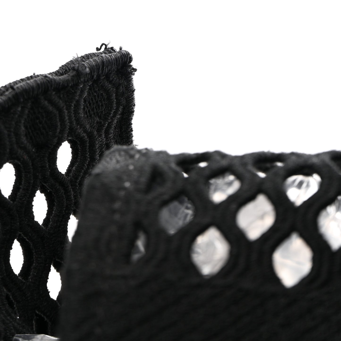 Canvas Embroidered Mesh Diorcamp Messenger Black