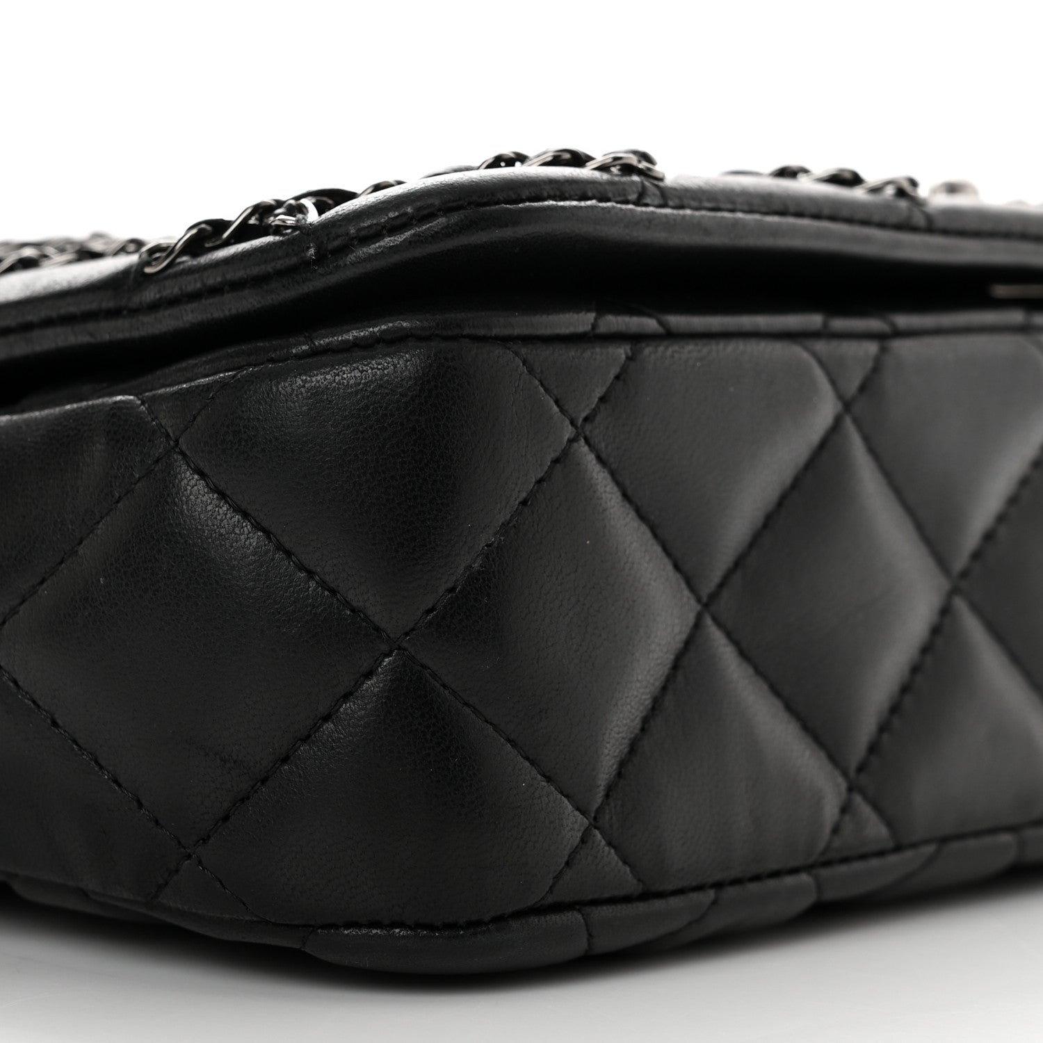 Chanel Lambskin Quilting Enchained Medium Flap Black 9 of 12