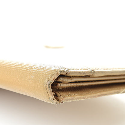 Chanel Grained Calfskin CC Button Yen Wallet Beige 13 of 19