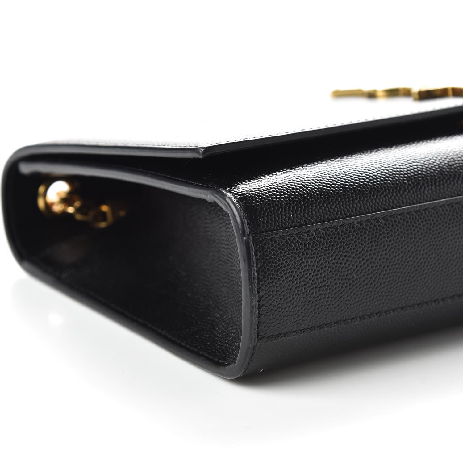 Saint Laurent Grain De Poudre Medium Classic Monogram Kate Satchel Black 6 of 9