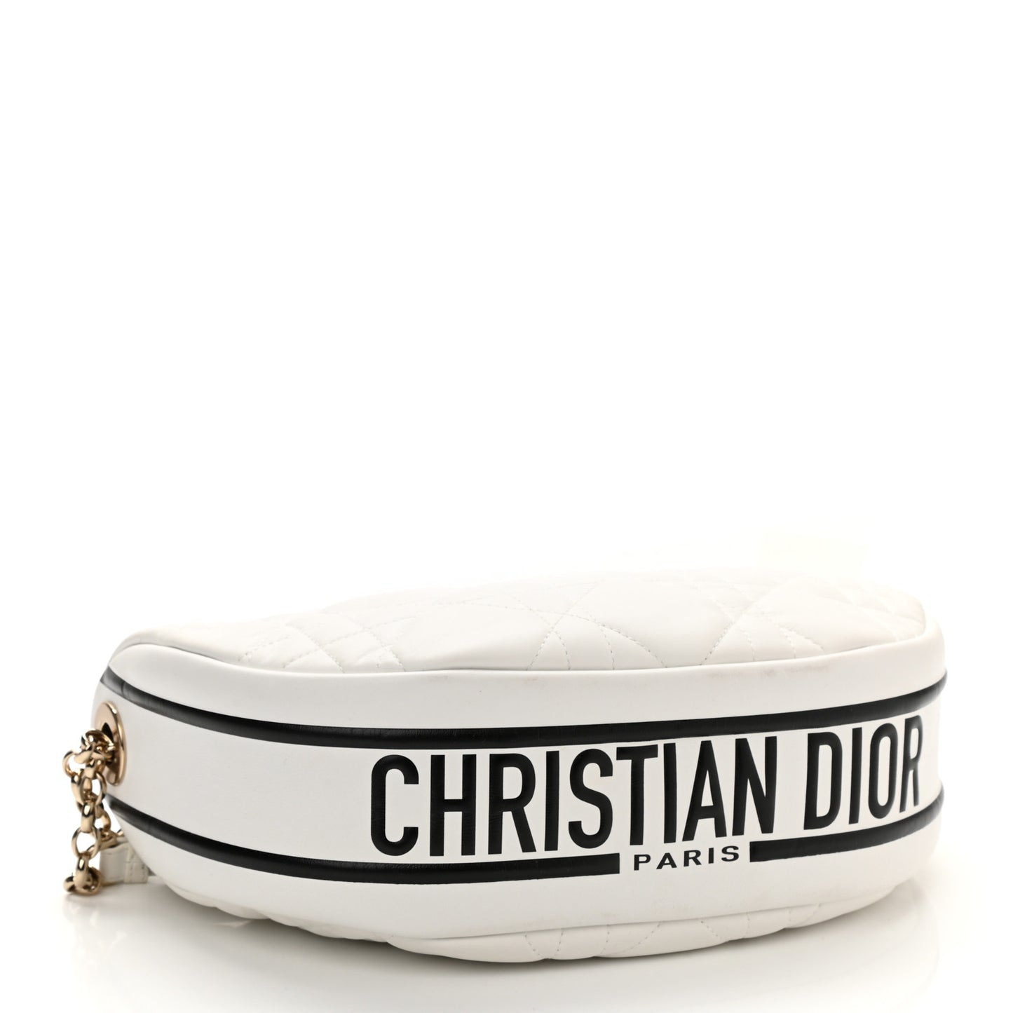 Lambskin Cannage Medium Dior Vibe Hobo Bag White