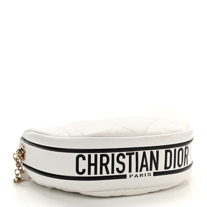 Christian Dior Lambskin Cannage Medium Dior Vibe Hobo Bag White 4 of 9