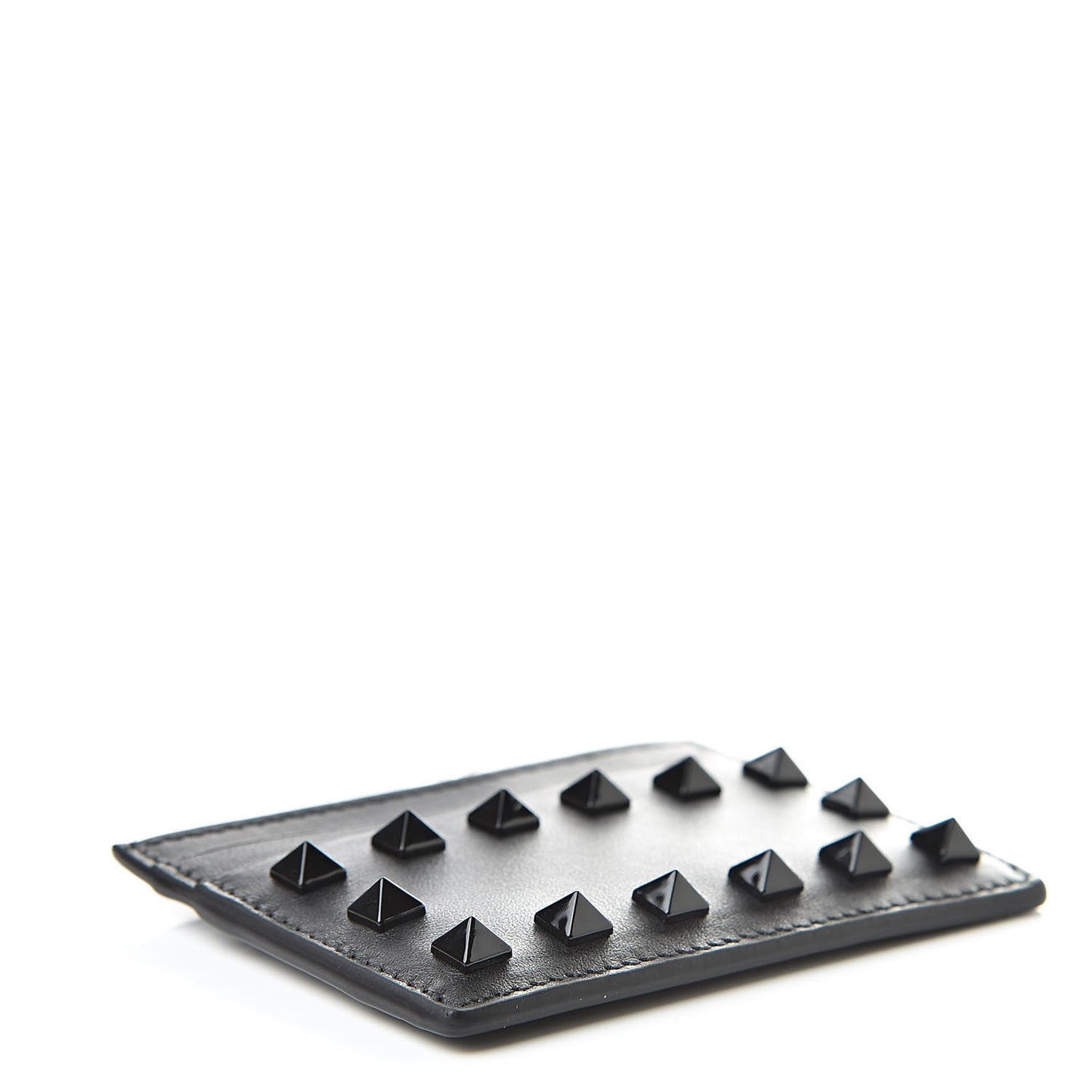 Vitello Rockstud Card Holder Black