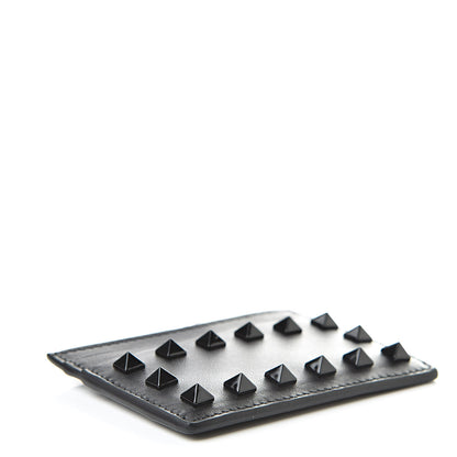 Valentino Garavani Vitello Rockstud Card Holder Black 4 of 9
