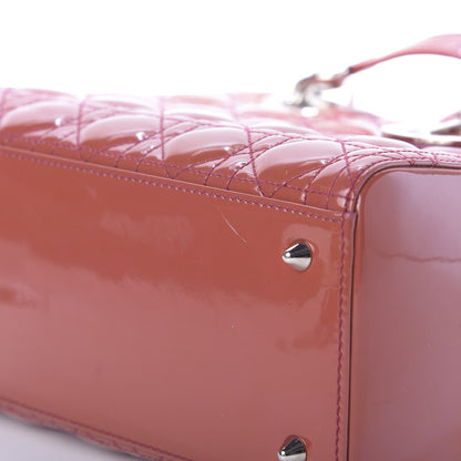 Christian Dior Patent Cannage Medium Lady Dior Pink 15 of 15