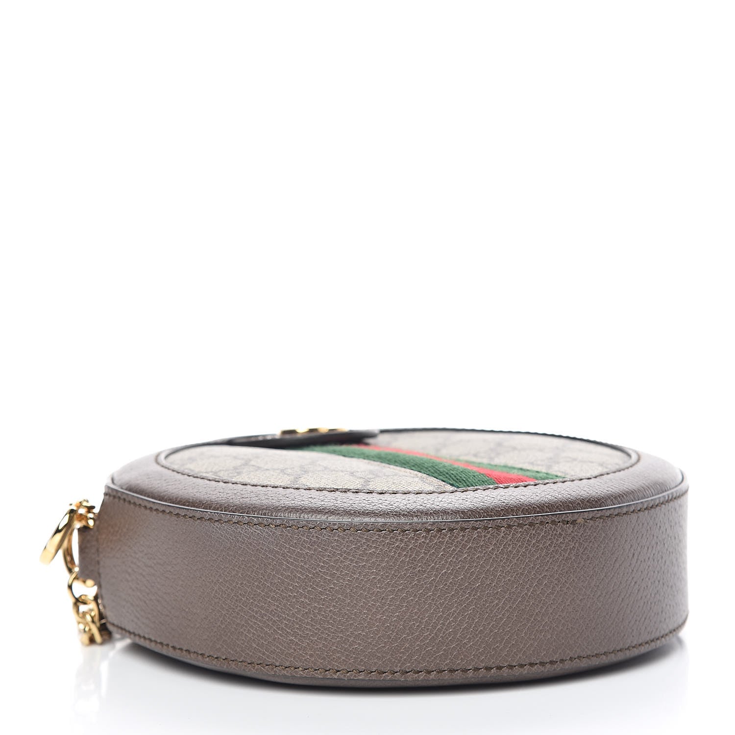 Gucci GG Supreme Monogram Web Mini Ophidia Round Shoulder Bag Brown 4 of 10