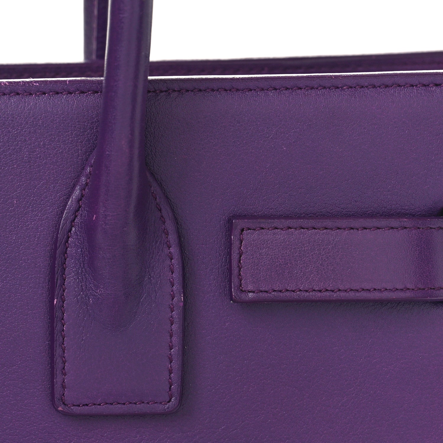 Saint Laurent Calfskin Small Sac De Jour Purple 13 of 21