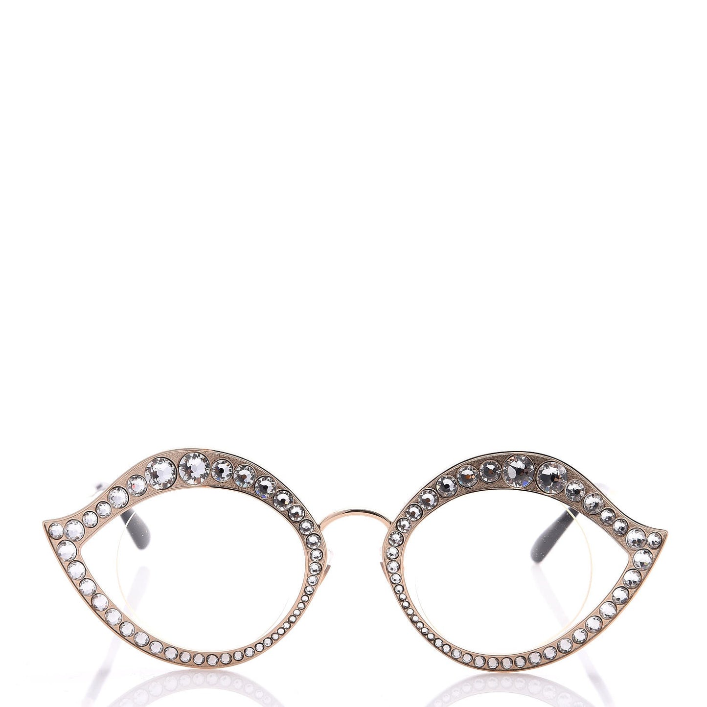 Metal Crystal Cat Eye Sunglasses GG0046S Gold