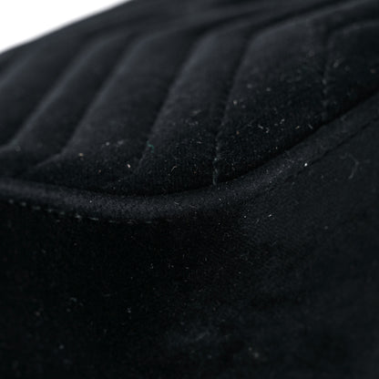Gucci Velvet Matelasse Marquise Crystals Embroidered Small GG Marmont Shoulder Bag Black 10 of 17