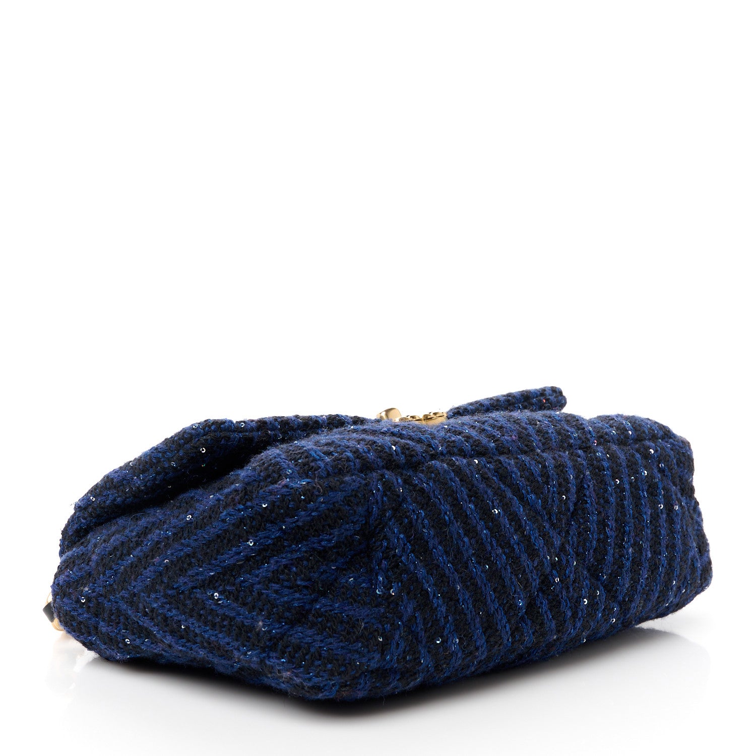 Chanel Tweed Quilted Medium Chanel 19 Flap Blue 4 of 10