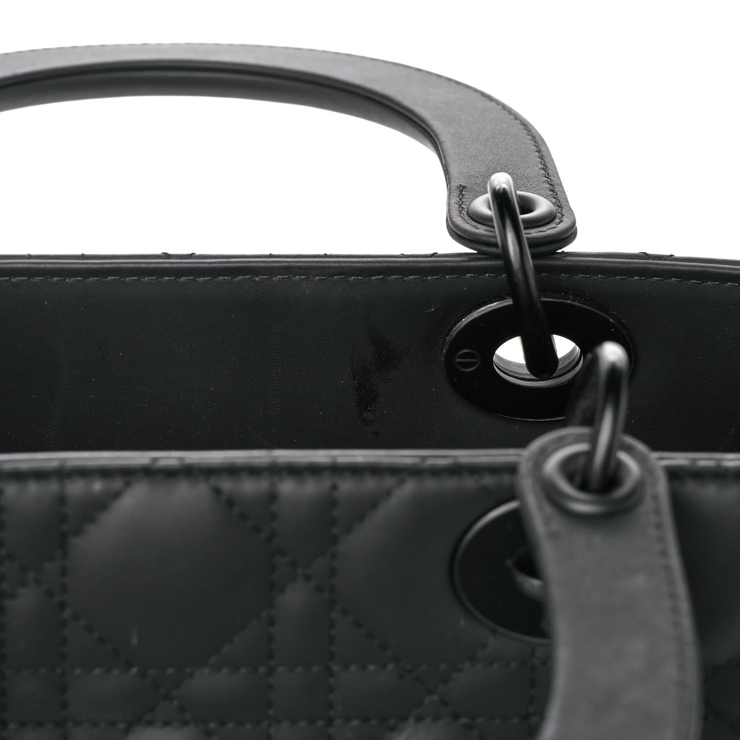 Christian Dior Ultra Matte Calfskin Cannage Medium Lady Dior Black 12 of 12