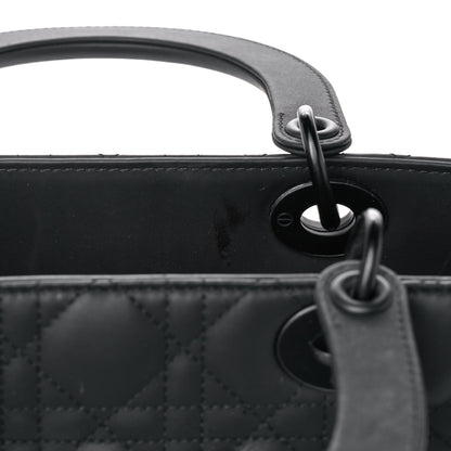 Christian Dior Ultra Matte Calfskin Cannage Medium Lady Dior Black 12 of 12