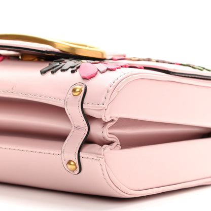 Valentino Garavani Calfskin Embroidered Stud Sign Shoulder Bag Rose Quartz Multicolor 10 of 12