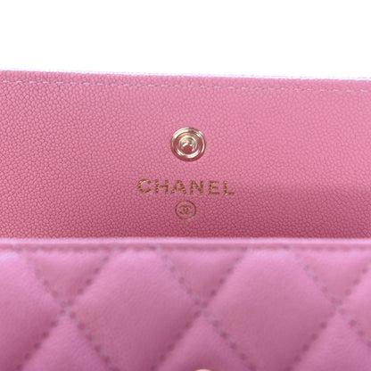 Chanel Caviar Quilted Boy Compact Wallet Pink 6 of 7