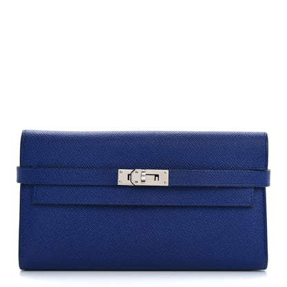 Hermes Epsom Kelly Longue Wallet Bleu Electrique 1 of 17