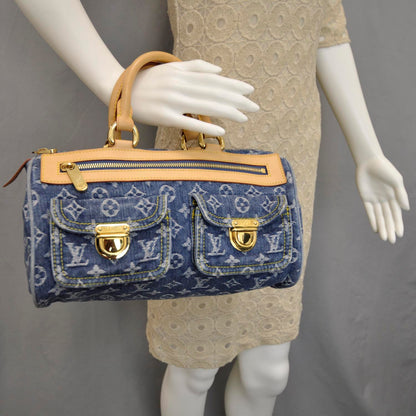 Louis Vuitton Monogram Denim Neo Speedy Blue 2 of 9