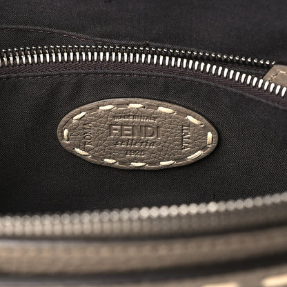 Fendi Vitello Stampa Granata Macro Stitchings Medium By The Way Boston Bag Tartufo 6 of 8
