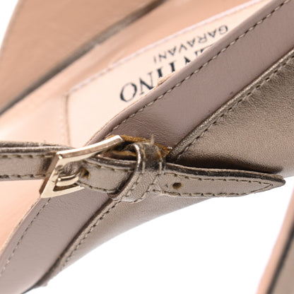 Valentino Garavani Metallic Nappa Buckle Ankle Strap Pumps 36 Sasso 10 of 10