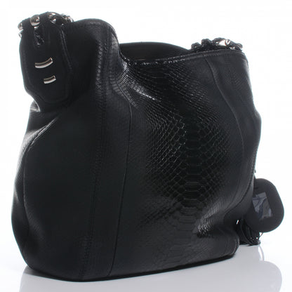 Gucci Python Large Techno Tag Hobo Black 3 of 7