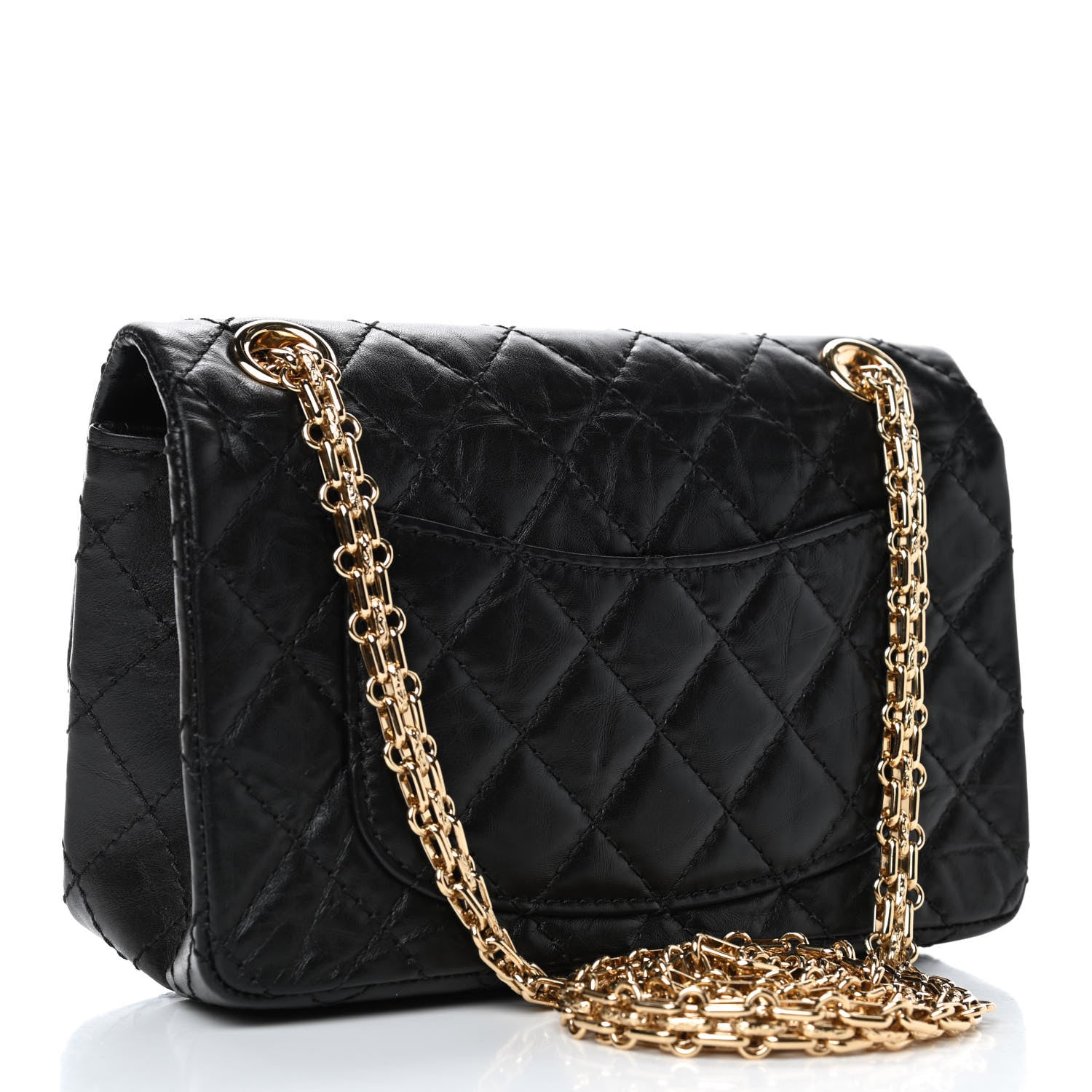 Chanel Aged Calfskin Quilted 2.55 Reissue Mini Flap Black 2 of 5