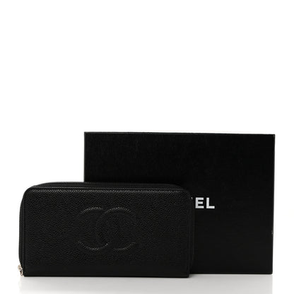 Chanel Caviar Large Timeless CC Zip Around Wallet Black 10 of 10