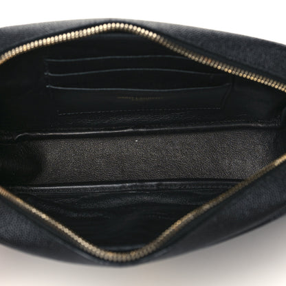 Saint Laurent Grain De Poudre Matelasse Monogram Mini Lou Camera Bag Black 5 of 7