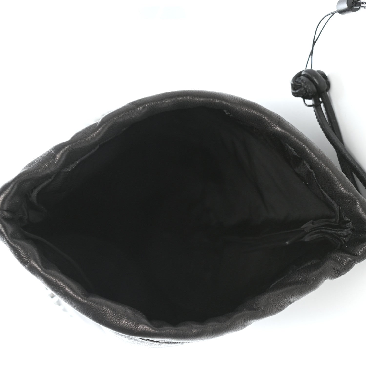 Alexander Wang Lambskin Crystal Rhinestone Ryan Dustbag Pouch Black 5 of 6