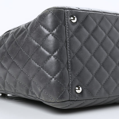 Chanel Lambskin Surpique Chevron Quilted Tote Dark Grey 9 of 10