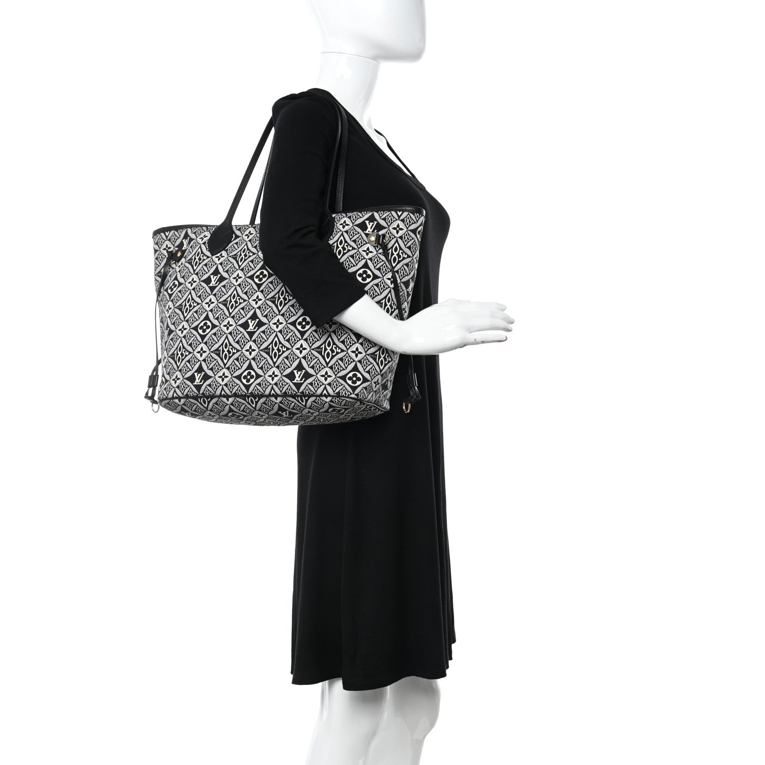 Louis Vuitton Jacquard Since 1854 Neverfull MM Grey 2 of 9