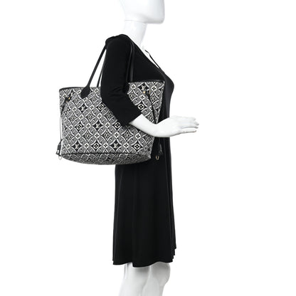 Louis Vuitton Jacquard Since 1854 Neverfull MM Grey 2 of 9