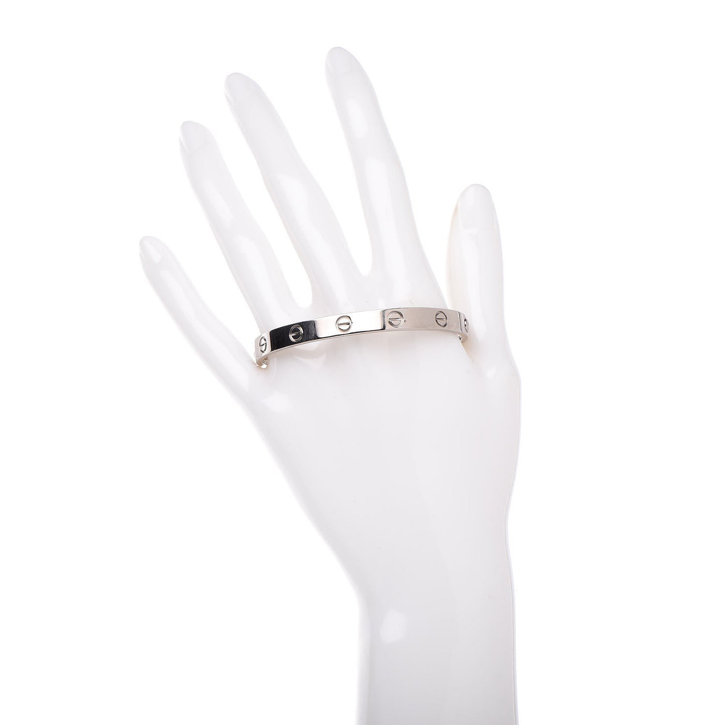 18K White Gold LOVE Bracelet 17
