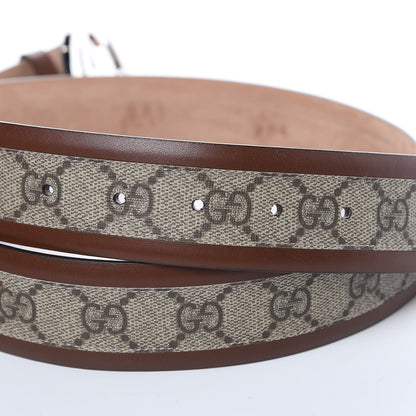 Gucci GG Supreme Monogram Selleria Interlocking G 40mm Belt 95 38 Beige Ebony Cuir 4 of 7