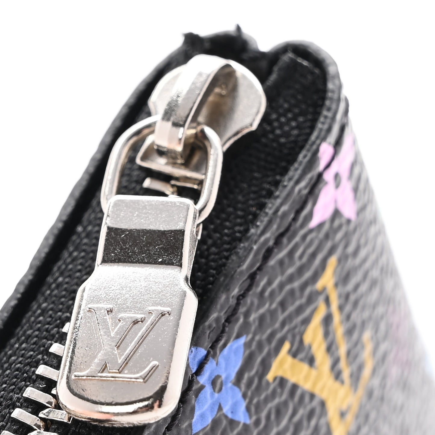 LV X TM Monogram Multicolor Key Pouch Black