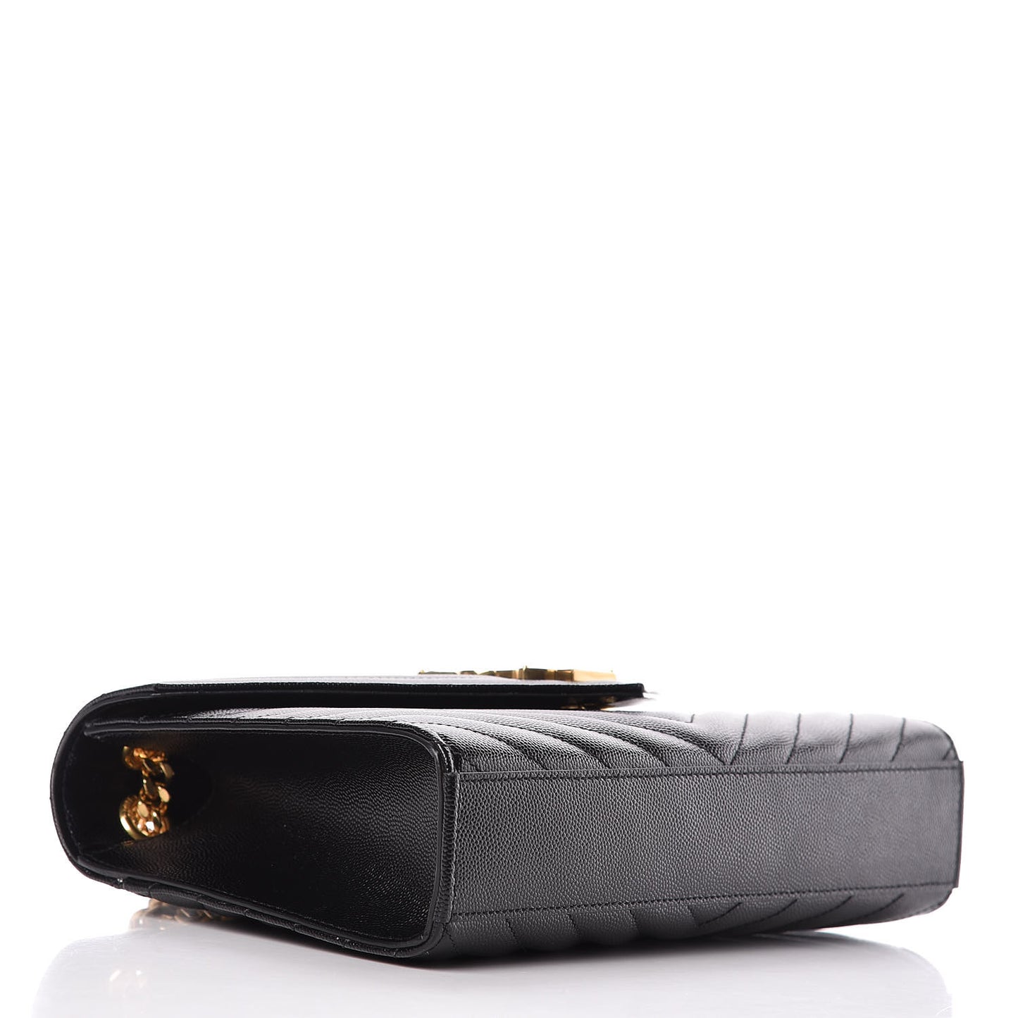 Grain De Poudre Matelasse Chevron Medium Monogram Satchel Black