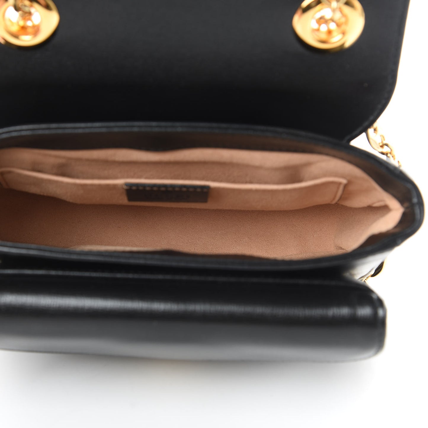 Azalea Calfskin Mini Marina Chain Shoulder Bag Black