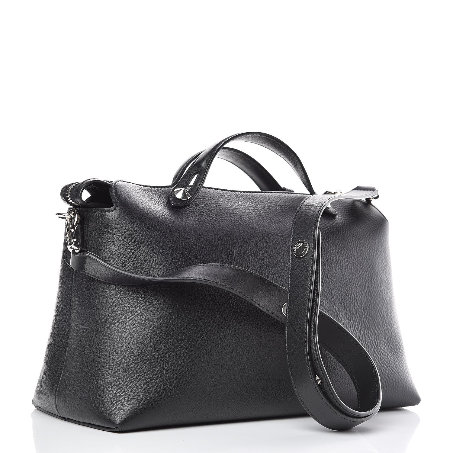 Fendi Vitello Dolce Large By The Way Boston Bag Black 3 of 11