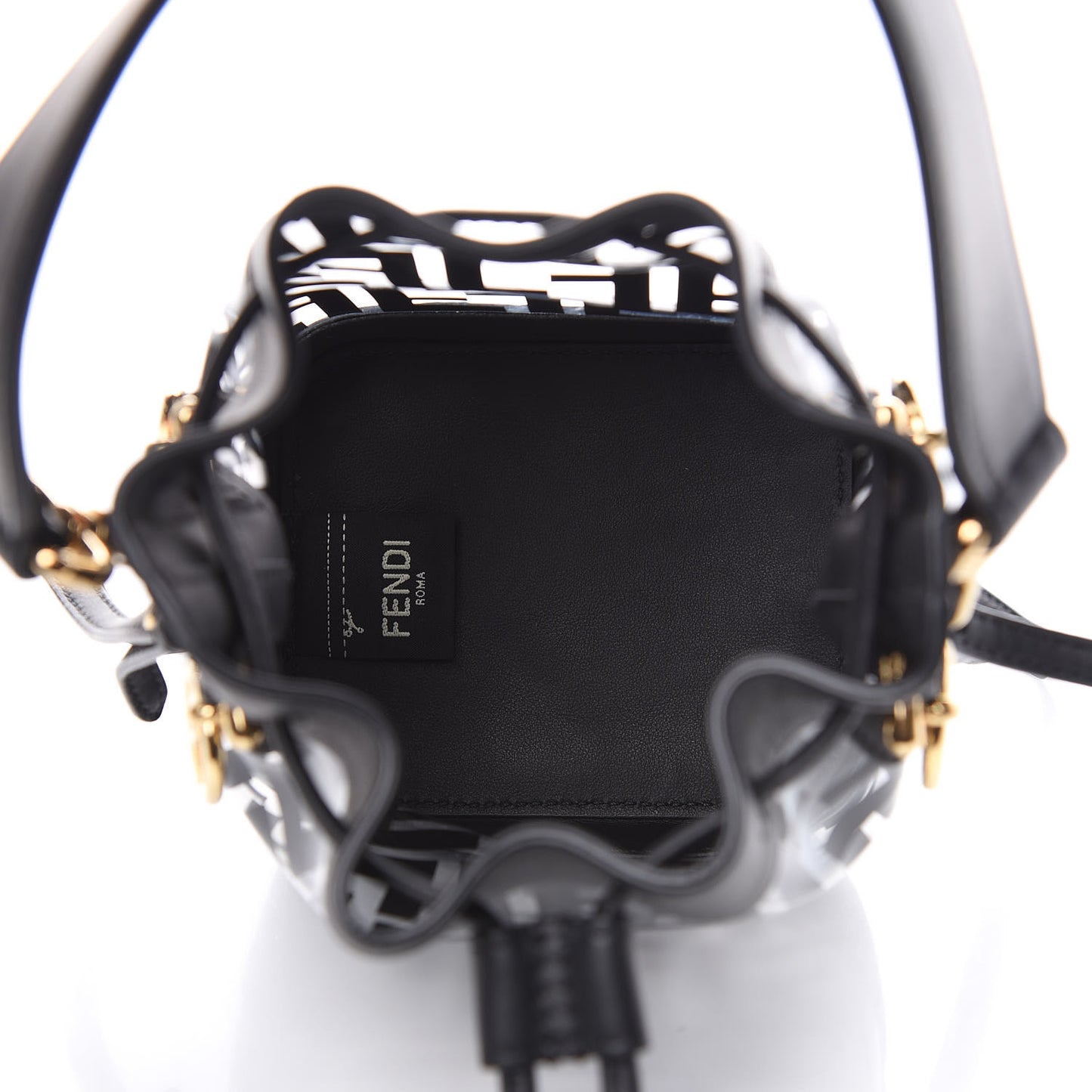 TPU FF Vitello Grace F is Fendi Mini Mon Tresor Bucket Bag Black