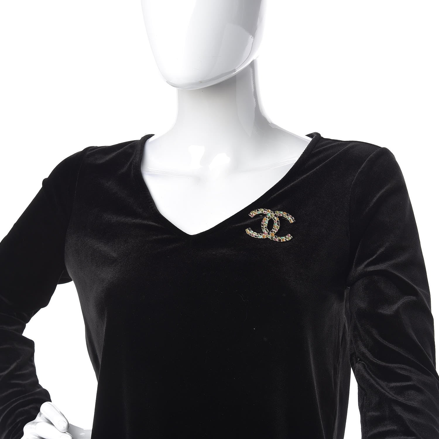Chanel Enamel CC Brooch Gold Multicolor 2 of 4
