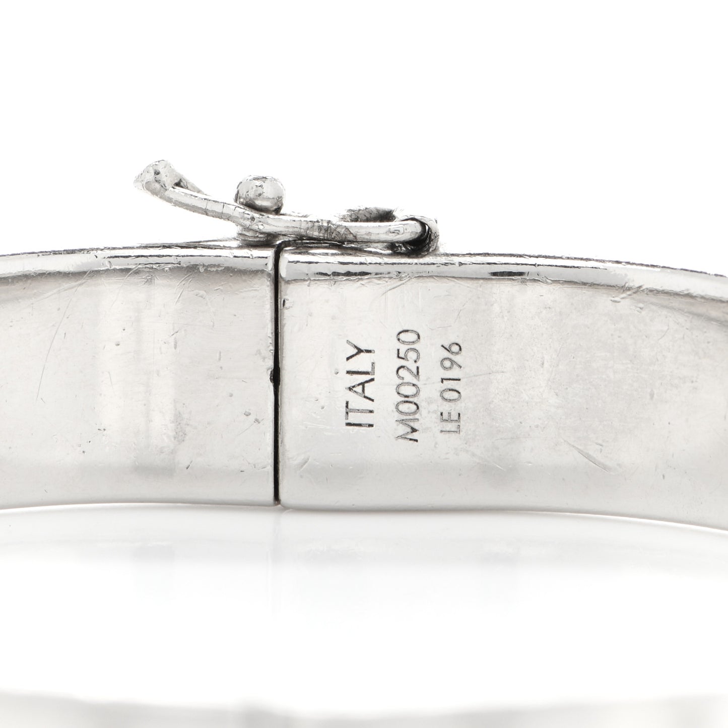Brass Palladium Plated Nanogram Cuff M Silver