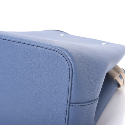Louis Vuitton Calfskin Lockme Bucket Blue Jean 8 of 10