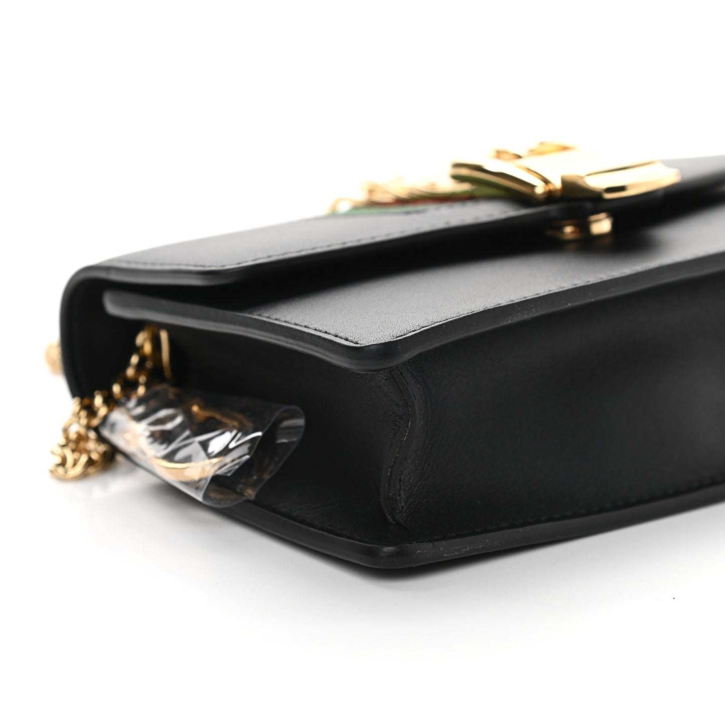 Calfskin Super Mini Sylvie Chain Shoulder Bag Black