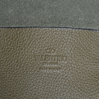 Valentino Garavani Grained Calfskin Medium Rockstud Backpack Army Green 6 of 9