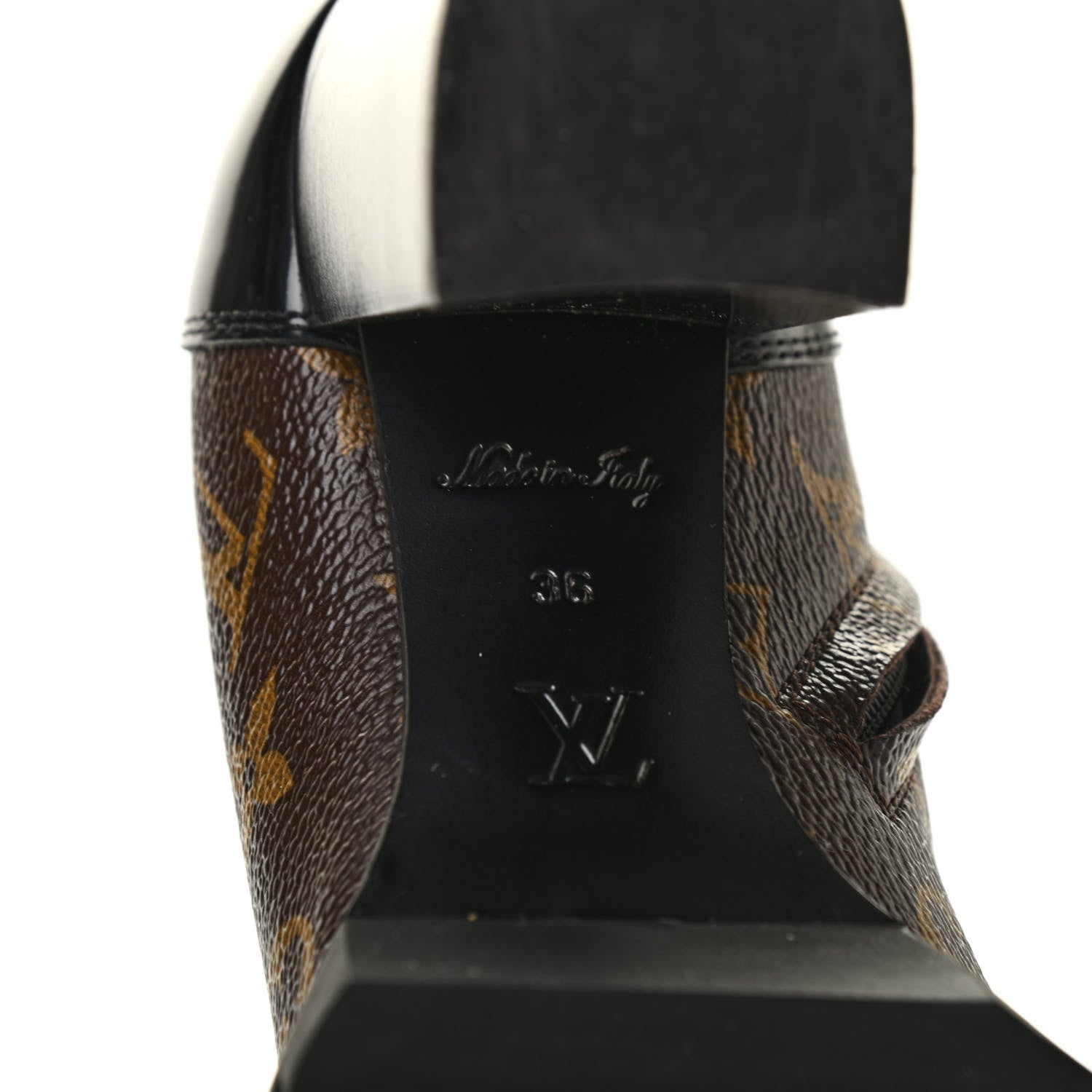 Louis Vuitton Patent Calfskin Monogram Star Trail Ankle Boots 36 Black 7 of 7