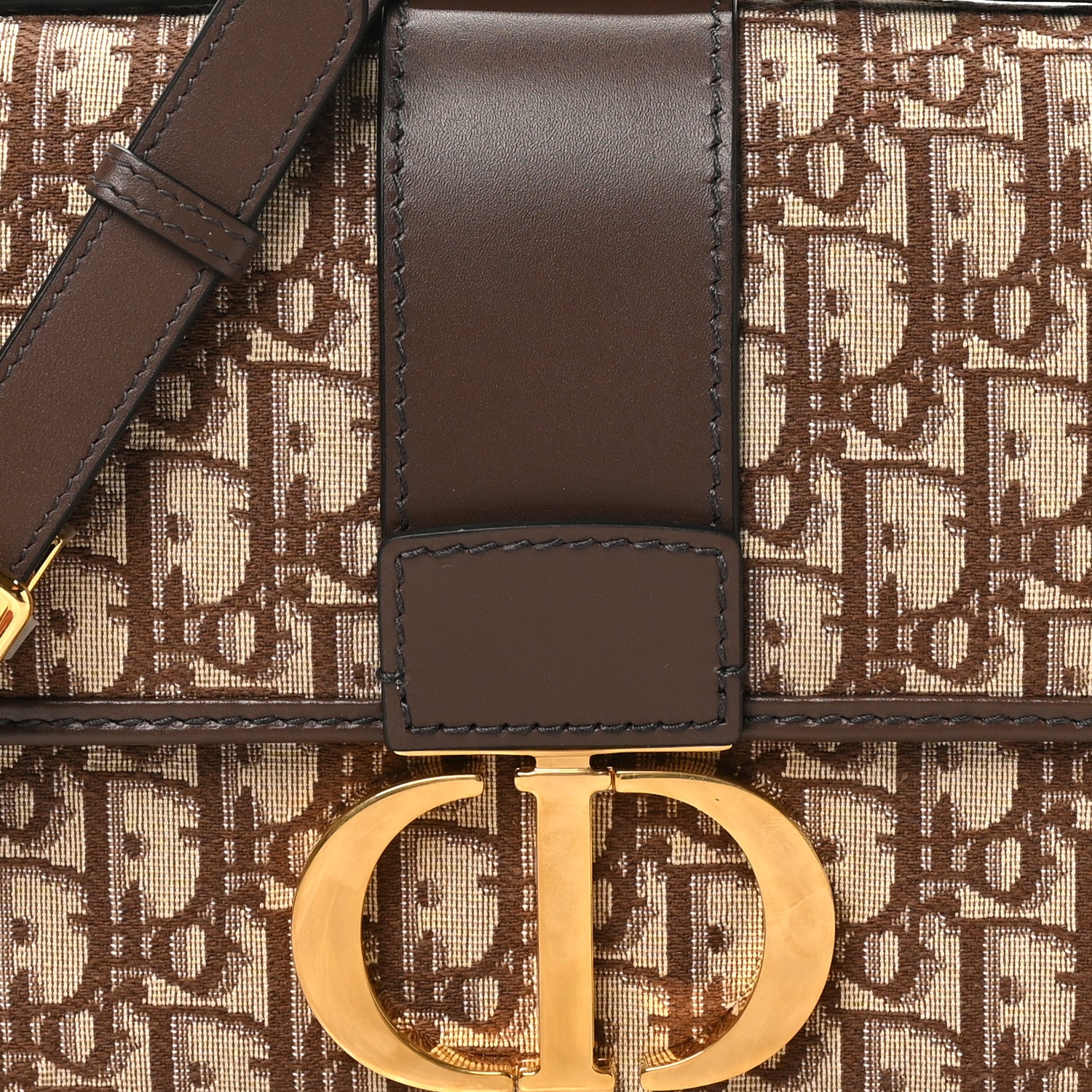 Christian Dior Oblique 30 Montaigne Flap Bag Brown 7 of 9