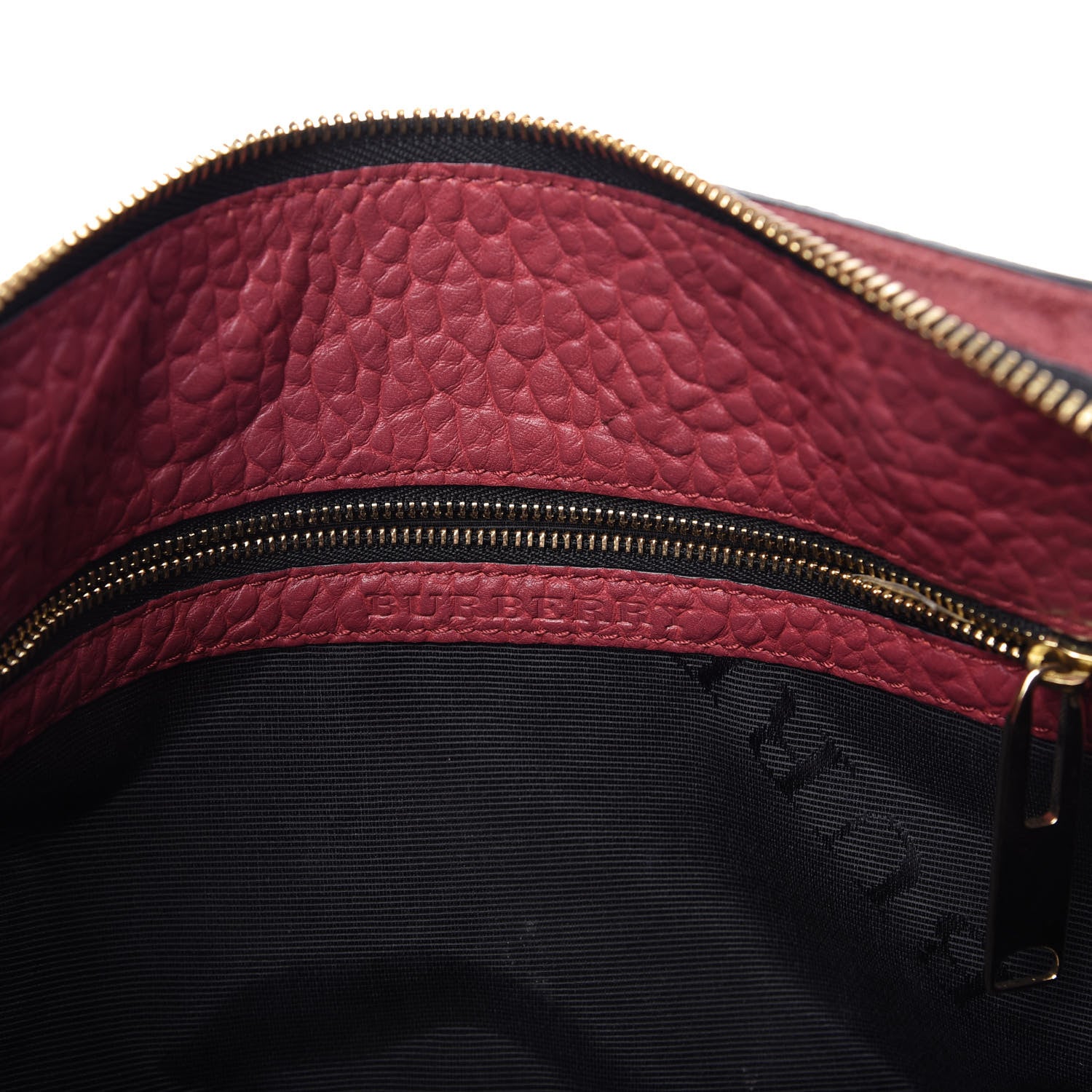 Burberry Signature Grain Calfskin Check Embossed Small Chichester Crossbody Clutch Bag Dark Plum 8 of 10