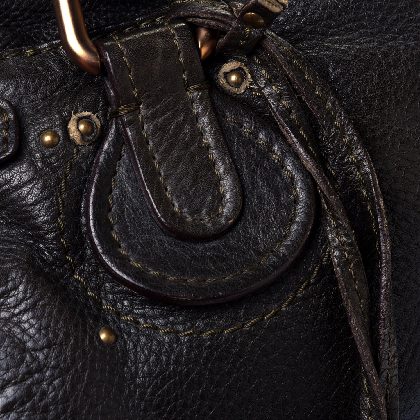 Calfskin Medium Paddington Satchel Black